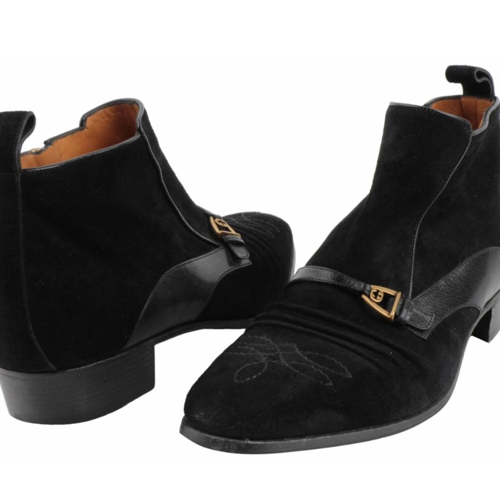 GUCCI Suede Moloch Western Boot